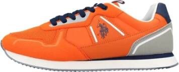 U.s. Polo Assn. Heren Casual Sneaker Schoenen Nobil Orange Heren