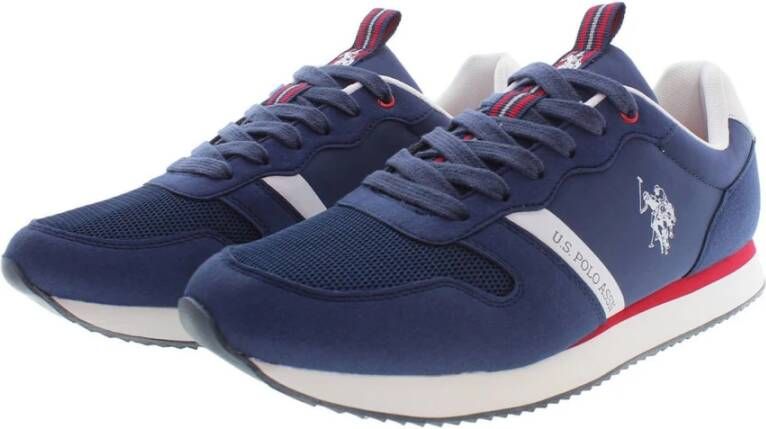 U.s. Polo Assn. Heren Sportschoen met Contrasterende Details Blauw Heren