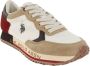 U.s. Polo Assn. Lichtbruine Rode Sneaker Running Cleef 001A White Heren - Thumbnail 2