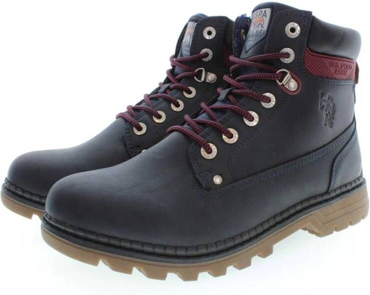 U.s. Polo Assn. Luxe Blauwe LaceUp Laarzen Stijl