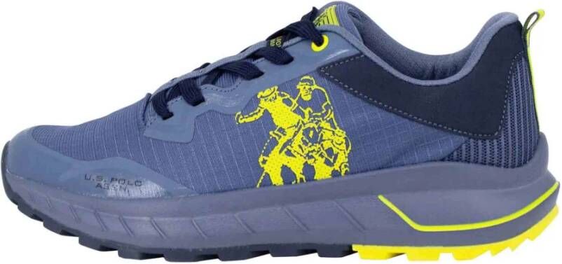 U.s. Polo Assn. Blauwe Sneakers met Zijlogo Blue Heren