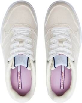 U.s. Polo Assn. Sportieve Beige Sneakers Unisex Rubberen Zool