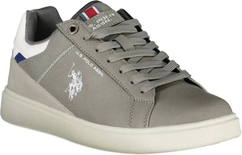 U.s. Polo Assn. Sportieve Veterschoenen Grijs Contrast Logo Gray Heren