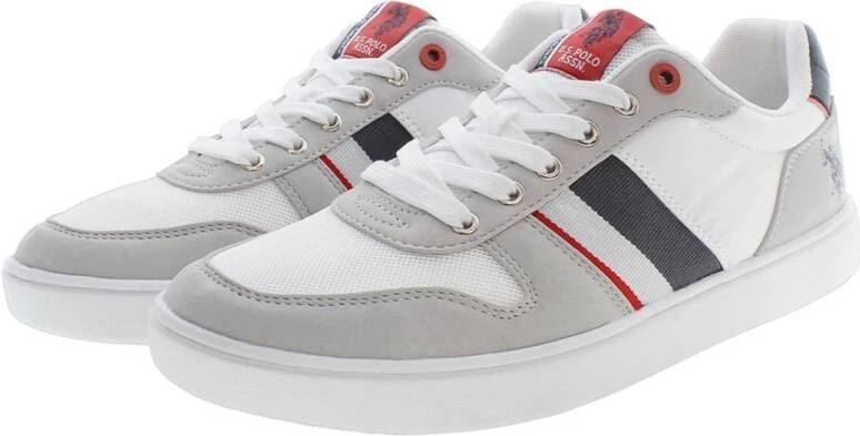 U.s. Polo Assn. Sportieve Veterschoenen Grijs Contrast Logo Gray Heren