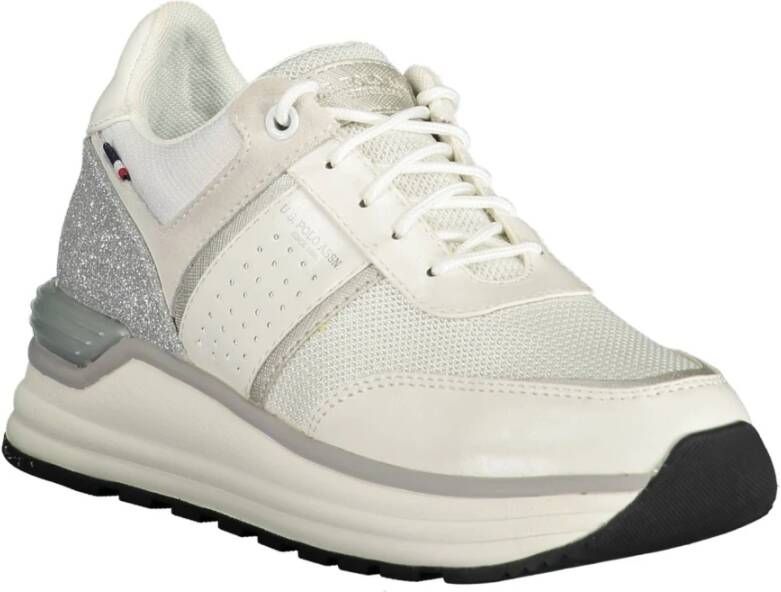 U.s. Polo Assn. Sportieve Veterschoenen Wit Geheugen Zool White Dames