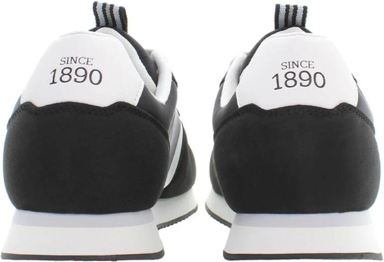 U.s. Polo Assn. Sportieve Zwarte Veterschoenen met Logo Black Heren