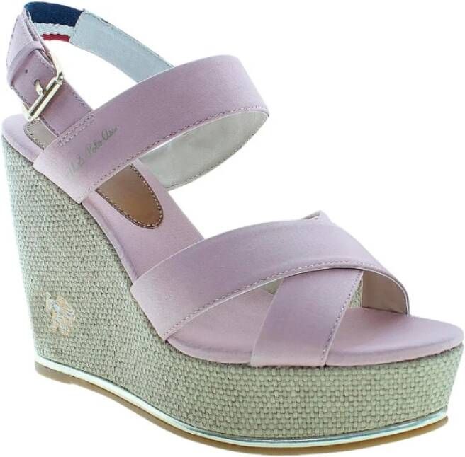 U.s. Polo Assn. Stijlvolle Espadrilles Sandalen Pink Dames