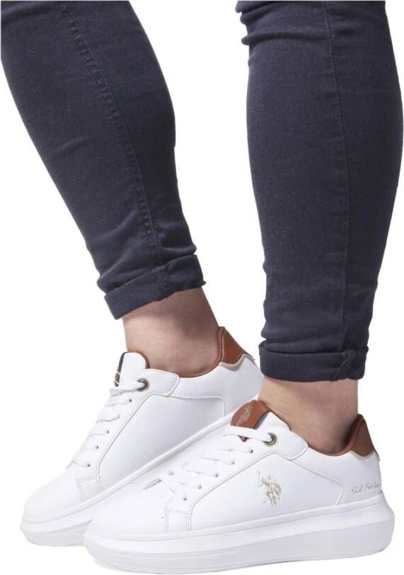 U.s. Polo Assn. White Sneakers Wit Dames