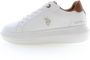 U.s. Polo Assn. Witte Polyester Sneaker met Contrasterende Details - Thumbnail 2
