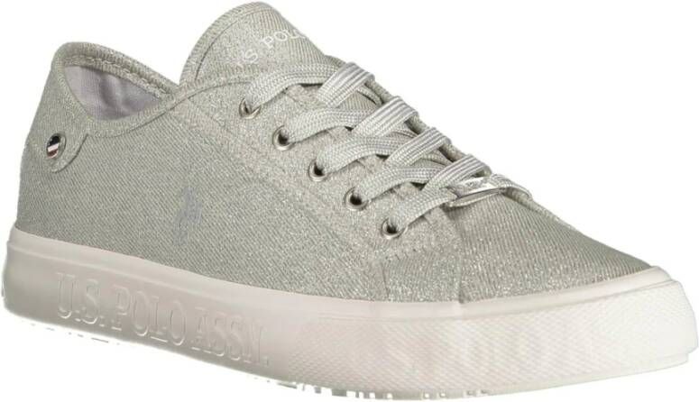 U.s. Polo Assn. Zilveren Sneakers voor Dames met Veters Grijs Dames