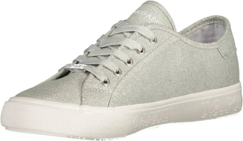 U.s. Polo Assn. Zilveren Sneakers voor Dames met Veters Grijs Dames