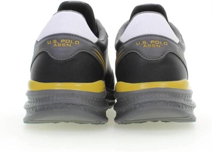 U.s. Polo Assn. Zwarte polyester sneakers met logo-accent