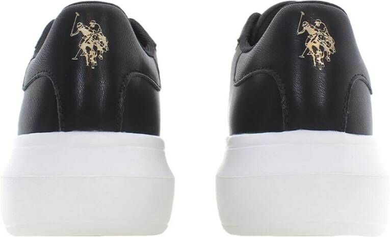 U.s. Polo Assn. Zwarte Sneakers voor Dames met Sportief Ontwerp Zwart Dames