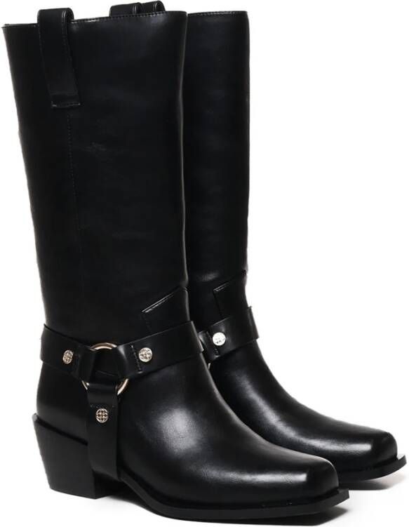 V73 Zwarte platte schoenen voor vrouwen Black Dames