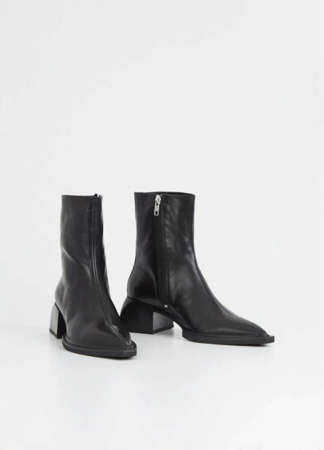 Vagabond Shoemakers Edgy Zwarte Enkellaars met Rits Black Dames