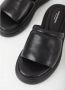 Vagabond Shoemakers Minimalistische Zwarte Leren Zwembadsandalen Black Dames - Thumbnail 2