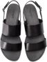 Vagabond Shoemakers Zwarte Leren Platte Sandalen Black Dames - Thumbnail 6