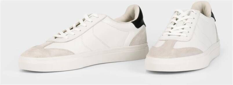 Vagabond Shoemakers Witte leren sneakers met court-details