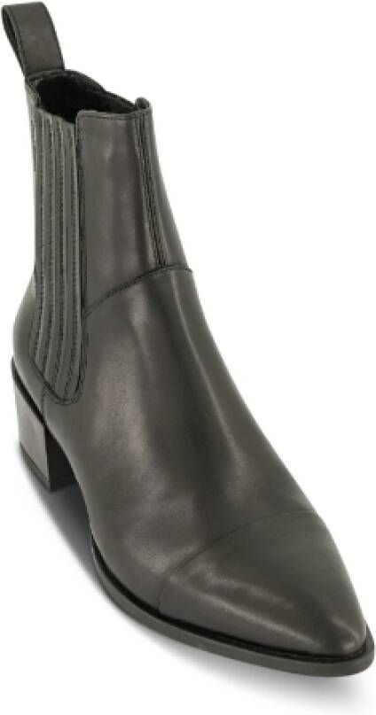 Vagabond Shoemakers Zwarte Leren Laarzen met Elastische Sluiting