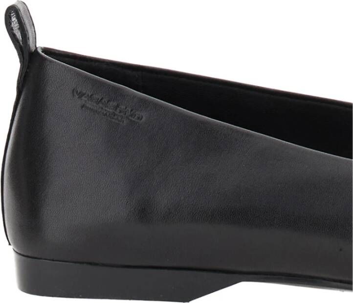 Vagabond Shoemakers Zwarte Leren Platte Schoenen Delia Black Dames