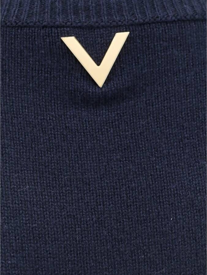 Valentino Blauwe Kasjmier Boothals Trui