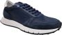 Valentino by Mario Valentino Blauwe Bi-Materiaal Sneakers Blue Heren - Thumbnail 4