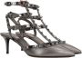 Valentino Garavani Antraciet hiel slingback met studs Gray Dames - Thumbnail 2