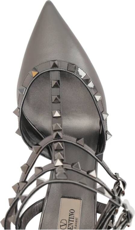 Valentino Garavani Antraciet hiel slingback met studs Gray Dames