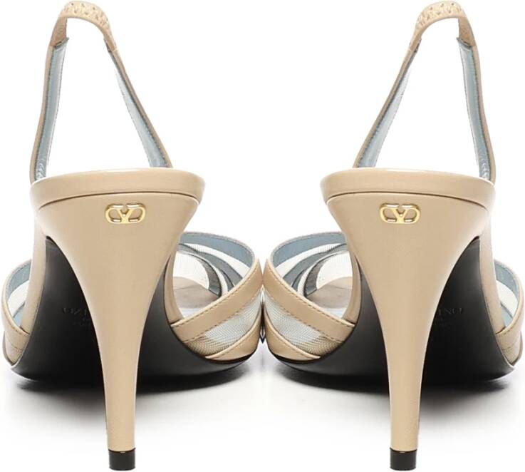 Valentino Garavani Beige Sandalen met Hak en Bandjes