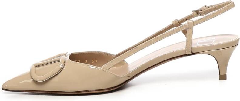 Valentino Garavani Beige sandalen met hak en verstelbare band