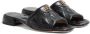 Valentino Garavani Black Diamond Gewatteerde Sandalen met Vierkante Neus - Thumbnail 2