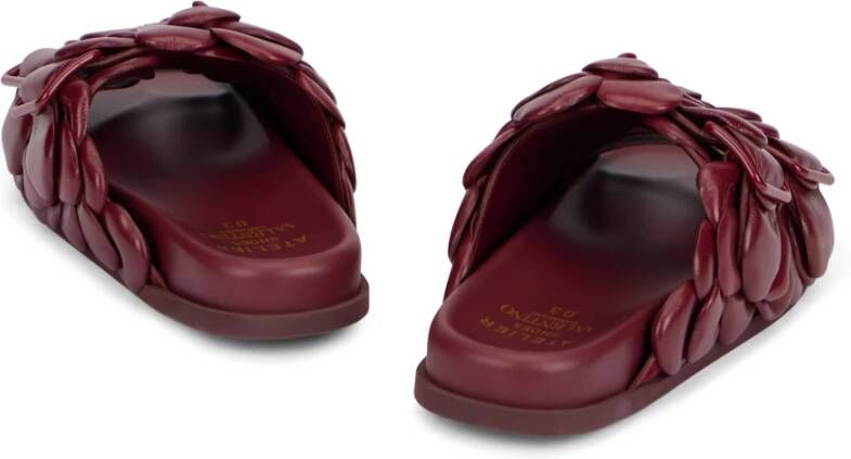 Valentino Garavani Bloemen leren slippers voor dagelijks comfort