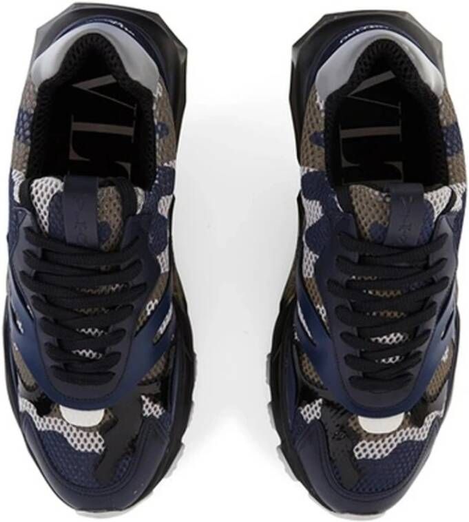 Valentino Garavani Bounce Sneakers Blokkleur Italië Mannen Blue Heren