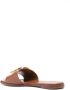 Valentino Garavani Bruin Leren Platte Sandalen Brown Dames - Thumbnail 6