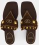 Valentino Garavani Bruine Gips Gietvorm Teenslippers - Thumbnail 2