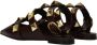 Valentino Garavani Bruine leren sandalen met studs - Thumbnail 2
