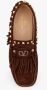 Valentino Garavani Bruine platte schoenen met borchiesdetails - Thumbnail 2