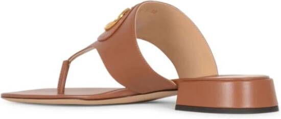 Valentino Garavani Bruine VLogo Signature T-bar Sandalen