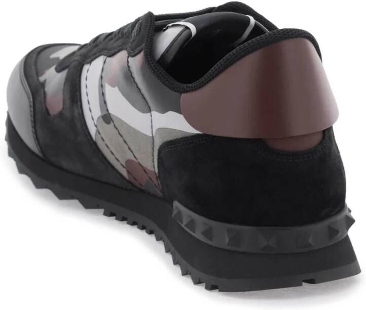 Valentino Garavani Camouflage Rockrunner Sneakers Black Heren