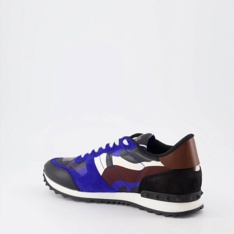 Valentino Garavani Camouflage Sneakers Almond Toe Rubber Sole Multicolor Heren