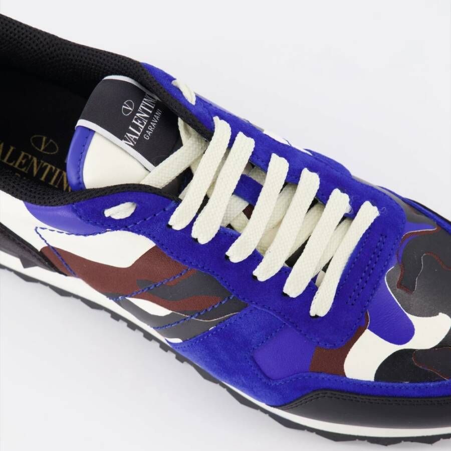 Valentino Garavani Camouflage Sneakers Almond Toe Rubber Sole Multicolor Heren