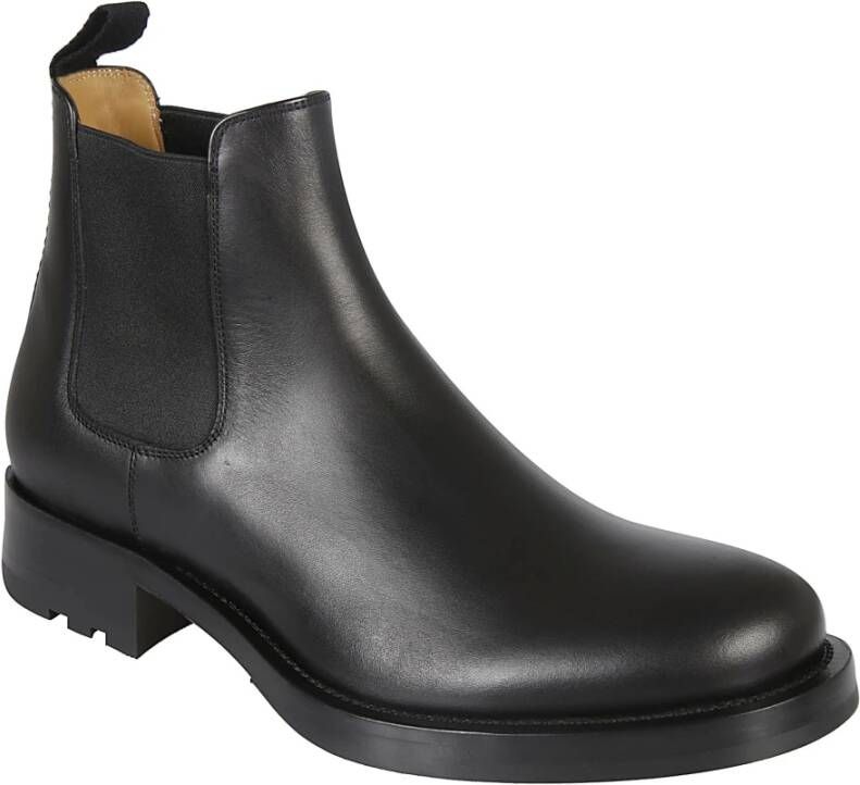 Valentino Garavani Zwarte Leren Enkellaarzen met Studs Black Heren - Foto 2