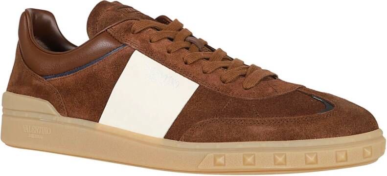 Valentino Garavani Chocoladebruine Highline Worker Sneaker Brown Heren