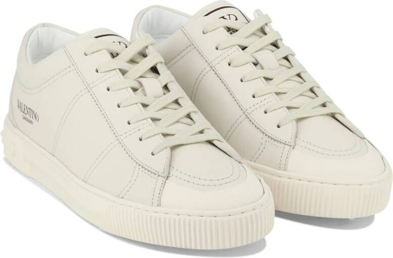 Valentino Garavani Cityplanet Leather Sneakers White Heren
