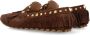 Valentino Garavani Donkerbruine Suède Franje Loafers - Thumbnail 2
