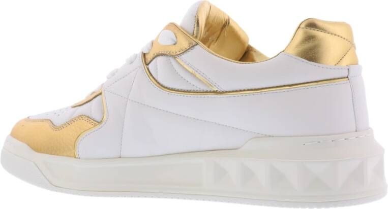 Valentino Garavani One Stud Lage Sneakers voor Heren Wit Heren