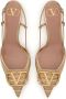 Valentino Garavani Elegant Slingback Pumps Beige Dames - Thumbnail 4