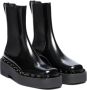 Valentino Garavani Rockstud M-Way Leren Chelsea Laarzen Black Dames - Thumbnail 11