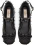 Valentino Garavani Rockstud Ballerina Nero Kalfsleer Zwart Dames - Thumbnail 2