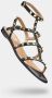 Valentino Garavani Flat Sandals Black Dames - Thumbnail 2